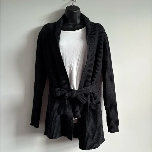 The Work Connection 100% Wool Ribbed Cardigan | Size Medium - Picture 3 of 6